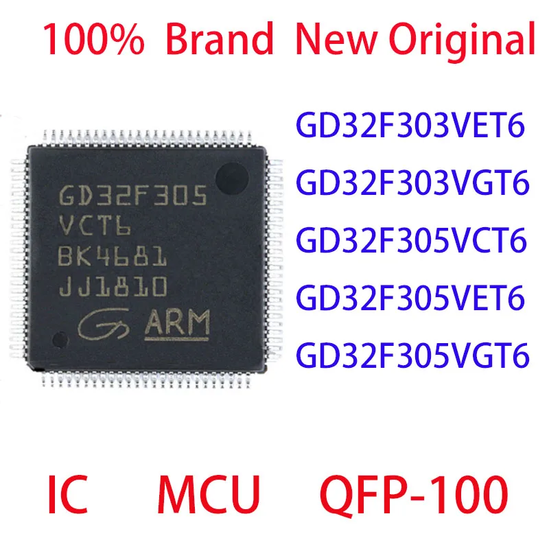 GD32F303VET6 GD32F303VGT6 GD32F305VCT6 GD32F305VET6 GD32F305VGT6 100%  Brand  New Original QFP-100