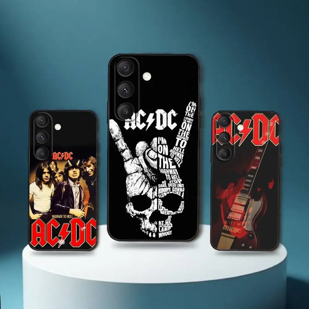 

AC Back In Black DC Phone Case For Samsung S25,S24,S23,S22,S21,S20,S10,Ultra,Plus,Lite,FE,Soft Silicone Black Cover