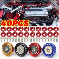JDM Fender Washers M6 Bolt Set Car Modification Gasket Screw Fender Bumper Engine Aluminum Concave Screws Hex Fastener for Honda