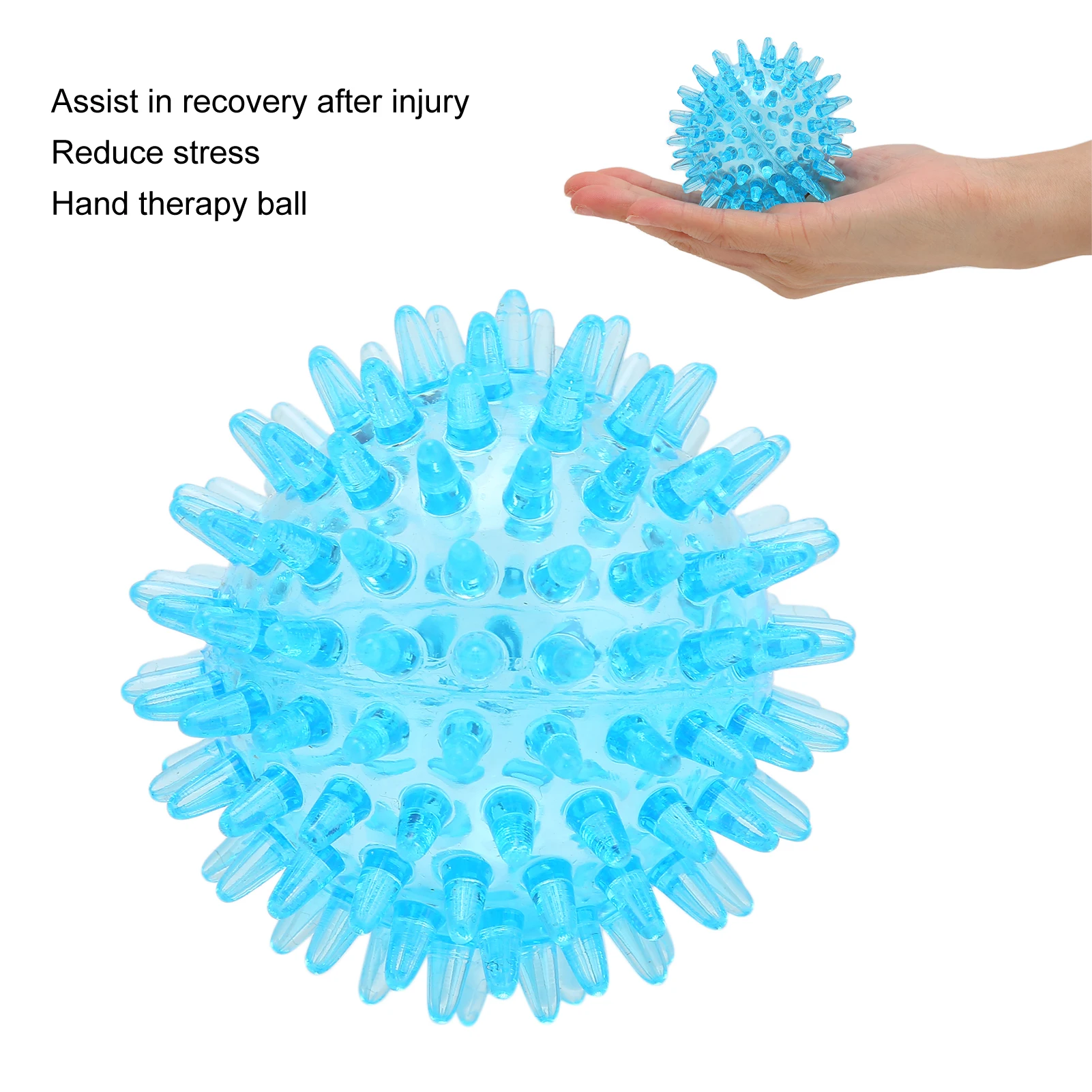 Spiky Ball Hollow Soft trasparente Strength Recovery esercizio antistress palla da massaggio per polso a mano