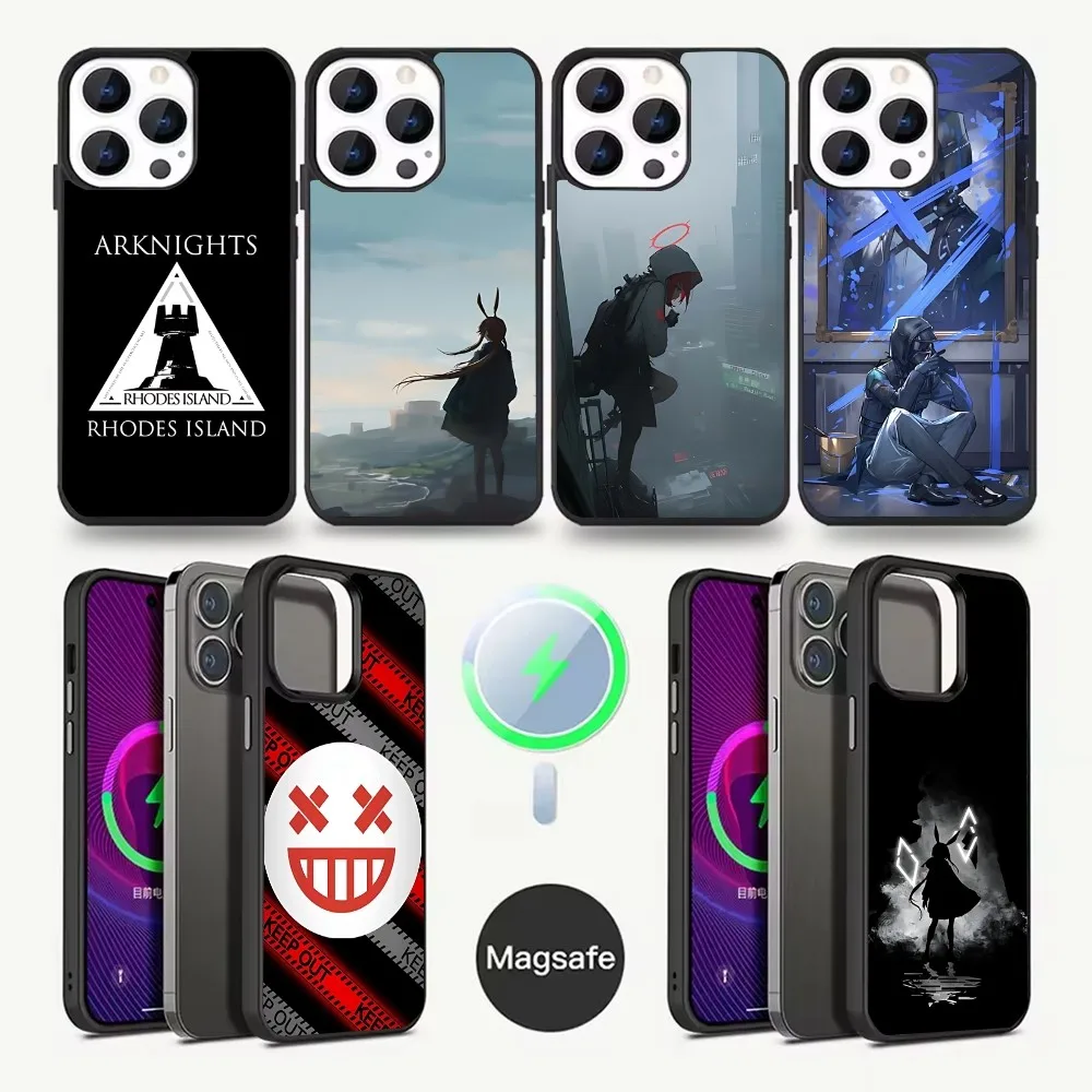 

Game Arknights Phone Case For iPhone 16,15,14,13,12,11,Pro,Max,Plus,Mini,Magsafe,Magnetic Wireless Charging Case