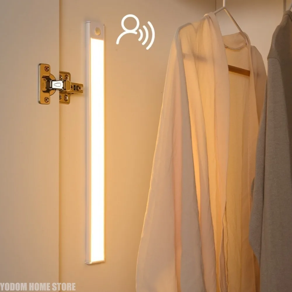 

Светодиодный датчик движения, ночник, беспроводной USB светильник под шкафом для кухонного шкафа, спальни, гардероба, датчик внутреннего освещения