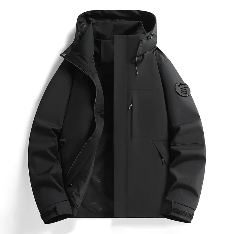 2026 New Outdoor Shell Jacket Unisex Hooded Windproof Waterproof Casual Workwear Jacket Climbing Hiking Coat Autumn Jackets