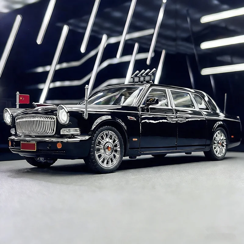 

1/24 HONGQI L5 сплав лимузин Luxy модель автомобиля литье под давлением металлические парадные транспортные средства модель автомобиля звук и свет моделирование детские игрушки подарок