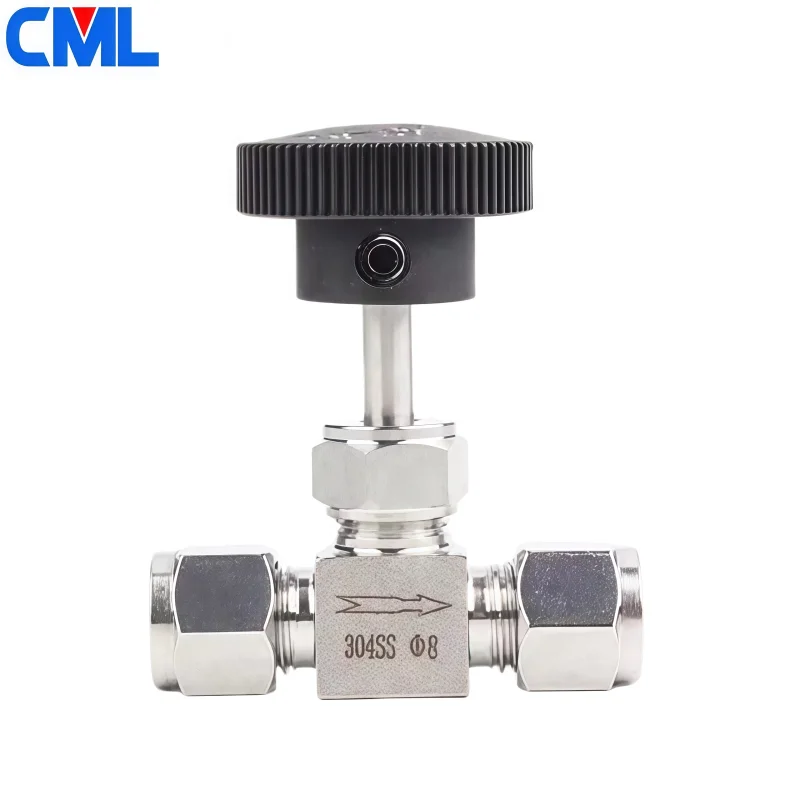 

Игольчатый клапан из нержавеющей стали 304 с двойными обжимными фитингами, регулируемый, диаметр трубки 4мм, 6мм, 8мм, 10мм, 12мм, 14мм, 1/8\", 1/4\", 3/8\", 1/2\"