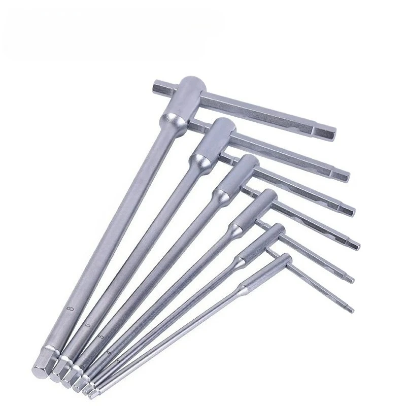 Hexagon wrench sliding handle multi-function extended large hexagon tool