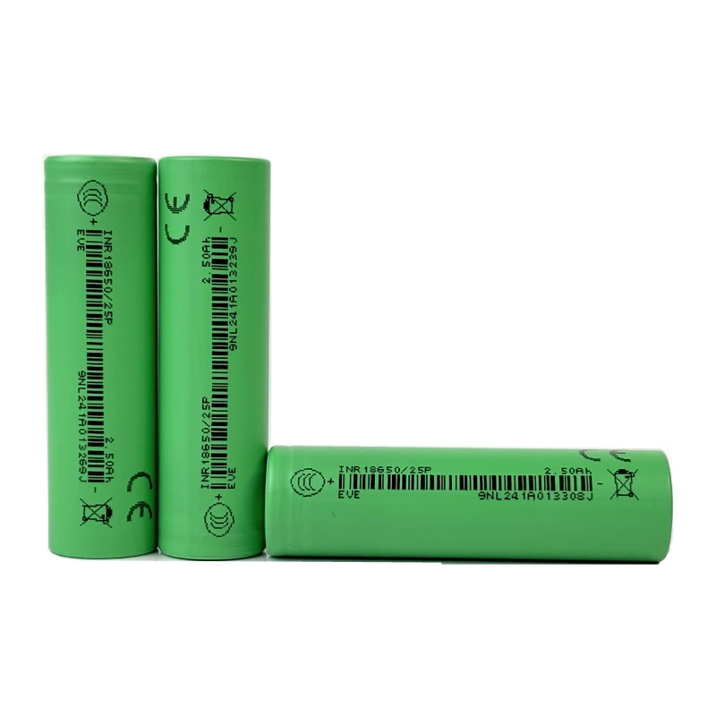 1-50 قطعة الأصلي عشية 25P INR 18650 2500mAh 30A 3.6V بطارية عالية الجودة 18650-25P بطارية ليثيوم قابلة للشحن لحزمة البطارية