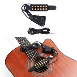 12 Sound Hole Guitar Pickup Acoustic Classical Guitar Transducer with Tone and Volume Control for Acoustic guitar