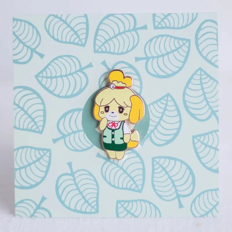 Reúna el Animal Crossing insignias de mercancía broches el tipo duro recoger ramas pareja figuritas de Xi Shihui como regalos