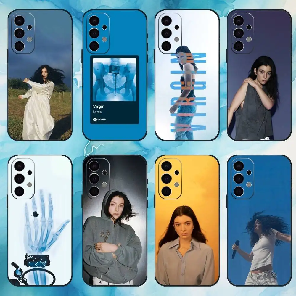 

Singer L-Lorde Virgin Phone Case For Samsung Galaxy A73,A72,A71,A70,A53,A52,A51,Others Soft Black Cover