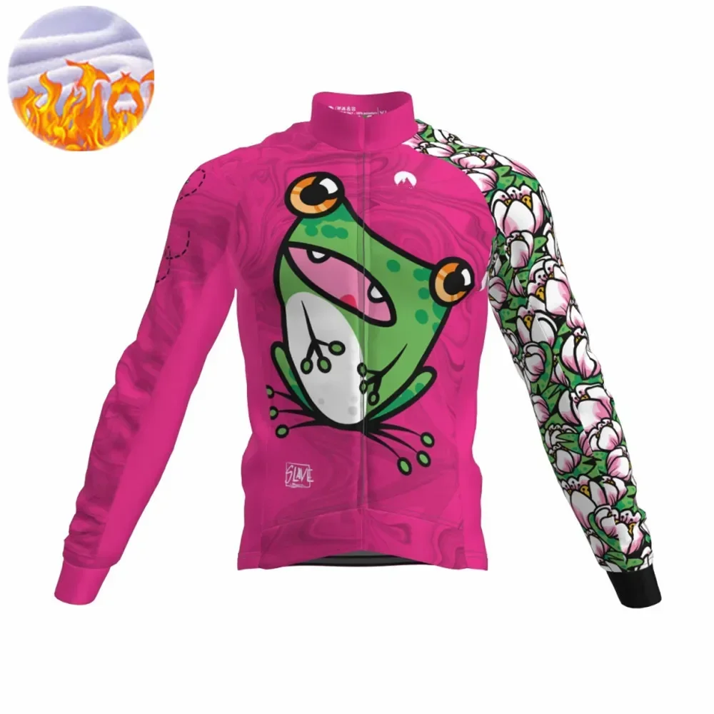 Men's Winter Cycling Jersey Warm Road Bike Soft Fleece Jacket Bicycle Jersey Breathable MTB Cycling Long Sleeve Clothes suit