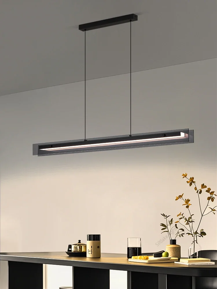 2025 New Style Restaurant Chandelier Italian Modern Creative Glass Dining Table Lamps Island Bar Long Dining Room Pendant Lights