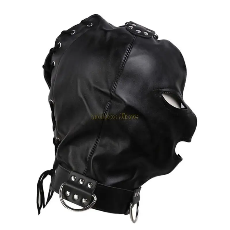 31BF Leathers Hoofd Harness Party Maskers Sex Toy Women Men Cosplays Head -hoofddeksels