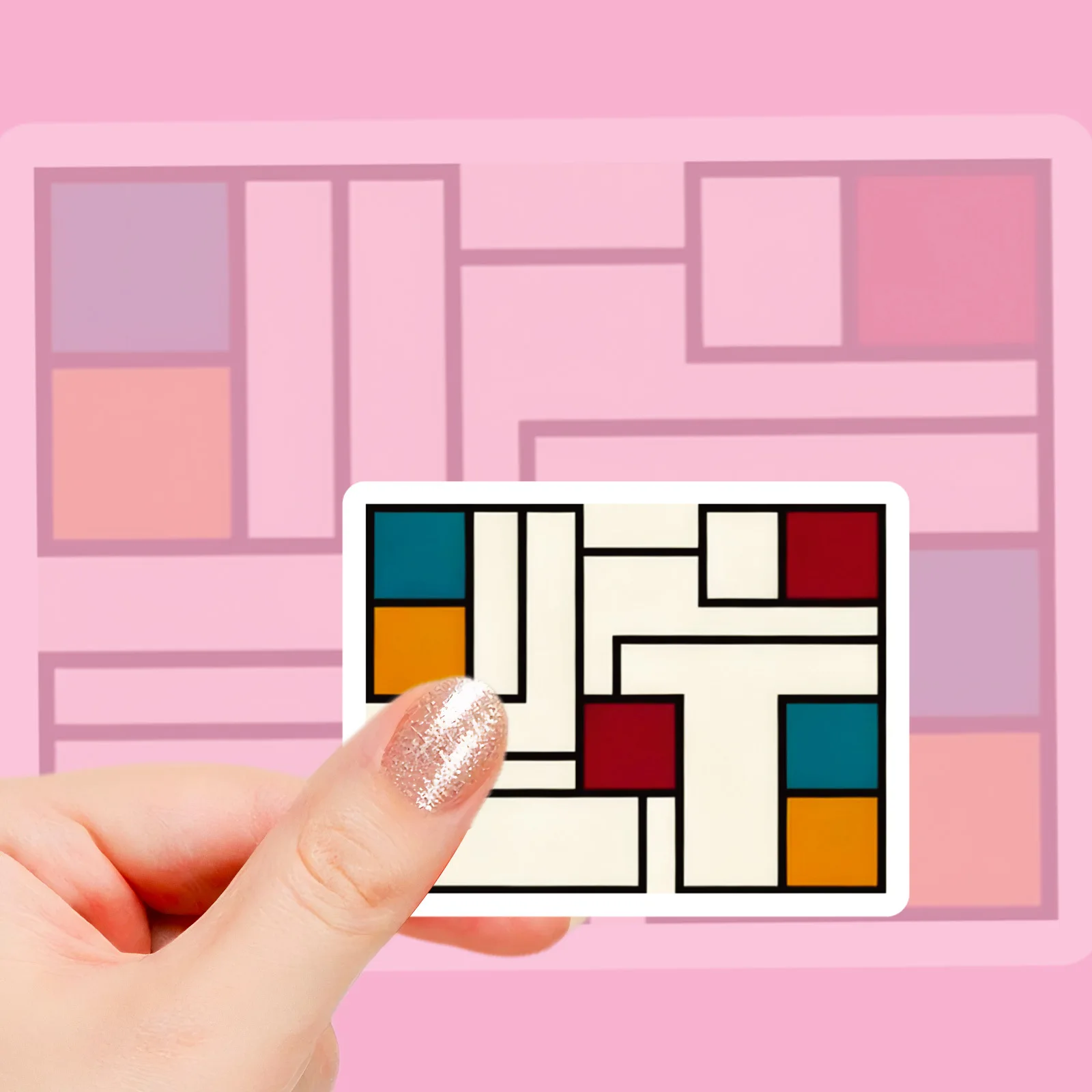 56/112 قطعة الإبداعية خمر هندسية اللون كتلة خربش ملصقات لصندوق أدوات مكتب دفتر خوذة سكيت الثلاجة مقاوم للماء