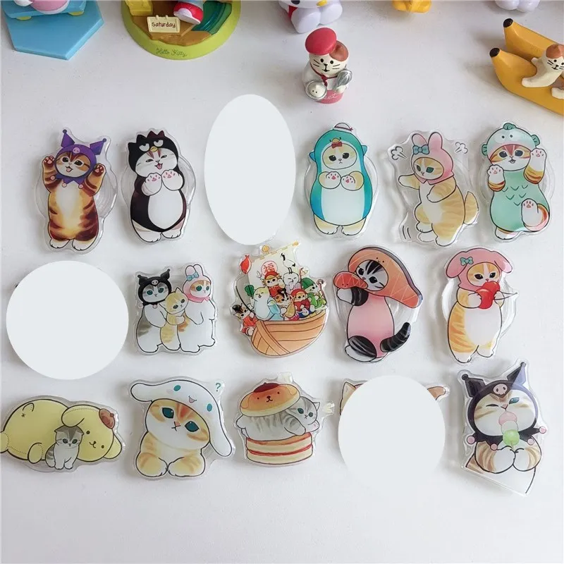 

Animals Cute Cat Mobile Phone Holder Stand INS Grip Tok Finger Ring Bracket For IPhone 15 14 16 Samsung Huawei Foldable Hoder