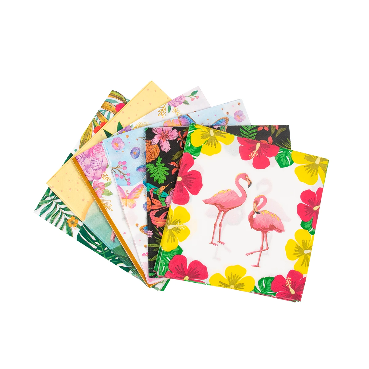 Hawaiian Luau Party Paper Napkins Flamingo Tropical Palm Leaf Aloha Napkins Disposable for Birthday Wedding Summer Party decor