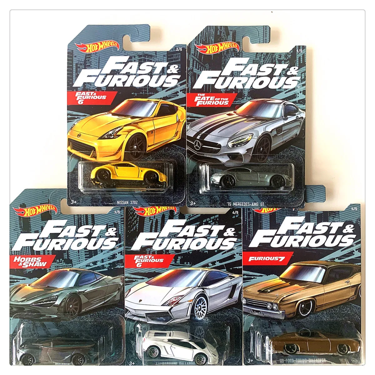 Hot Wheels ヨーロッパ車　ミニカー コレクション 5Pcs/set Mattel Hot Wheels GDG44 TUBULAR TRUCKS Car 1/64 Diecast