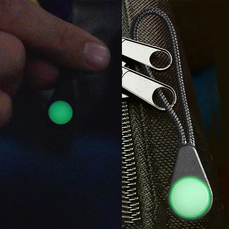 5/10Pcs Luminous Zipper Pullers Glow In The Dark Night Outdoor Camping Hiking Anti-lost Tent Zip Head Sewing Coat Jacket Zipper