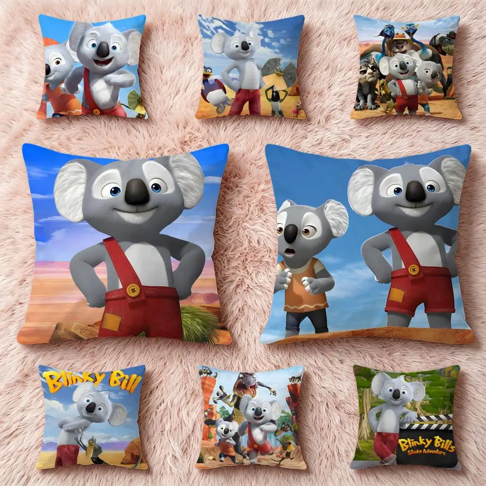 Blinky Bill the MovieS Cushion Cover Pillow Short Plush Pillow Cute Simple Style For Living Room Bedroom Birthday Gift