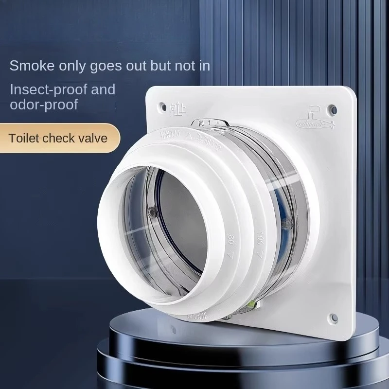 

Universal Exhaust Ventilator Deodorant Function Accessories Submarine ABS Check Valve for Bathroom HVAC System Parts