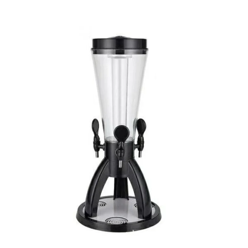Three-head water nozzle cannon tower barrel column beer machine wine rack beverage machine
