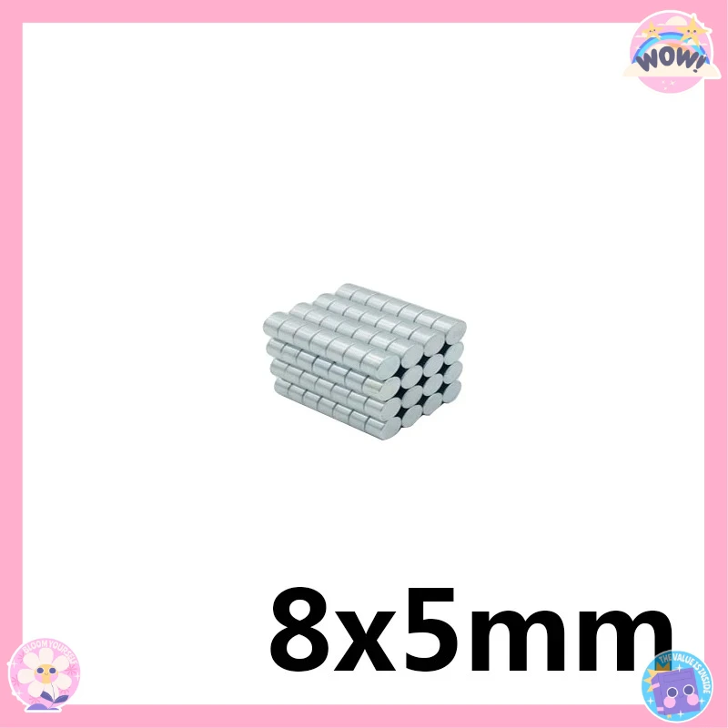 8x5 mm Small Round Powerful Magnet 8mmx5mm For Home Refrigerators, Offices DIY 8x5mm Strong Magnets 8*5