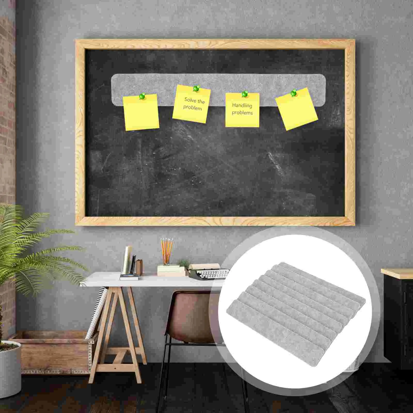 8 ชิ้น Felt ข้อความ Corkboard สําหรับ Office Memo Display Strip แถบผนังกาว Bulletin Bar แผ่น