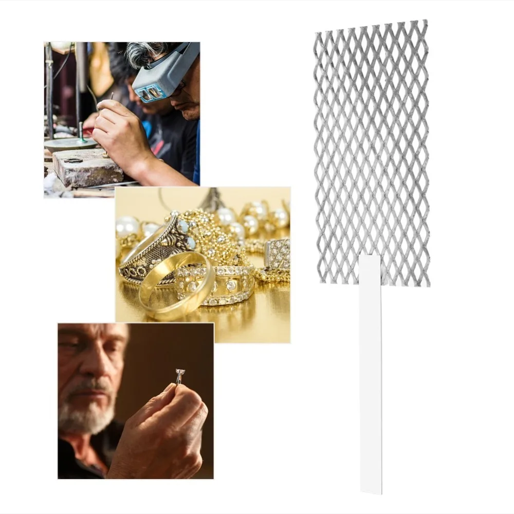 With Handle Platinized Anode 7.87 * 1.97inch Platinized Mesh Rhodium Jewelry Plating Tool Electroplating Mesh