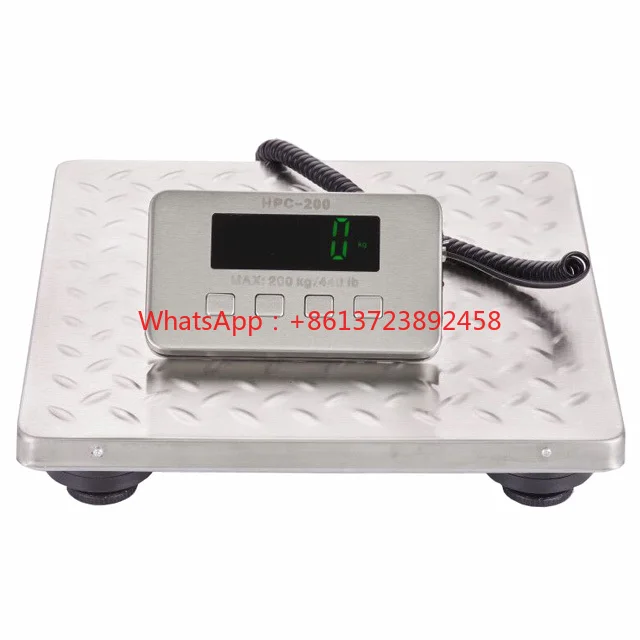 New Arrival 200kg USB Anti-slip Stainless Steel Platform Postal Weight Measuring Scale