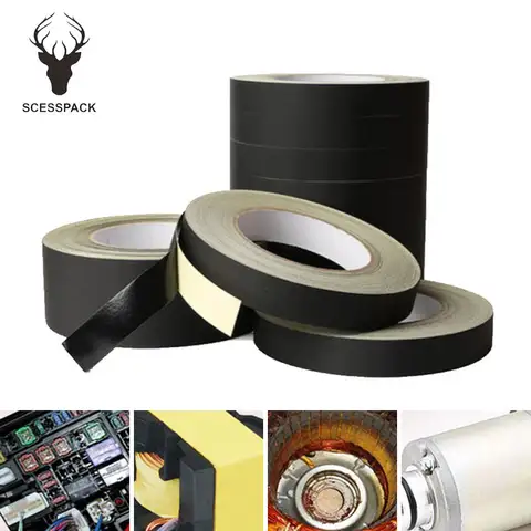 Black Acetate Tape, Acetate Insulation Cloth, Acetate Fiber Fabric Tape, High Temperature Resistance, Flame Retardant Insulation