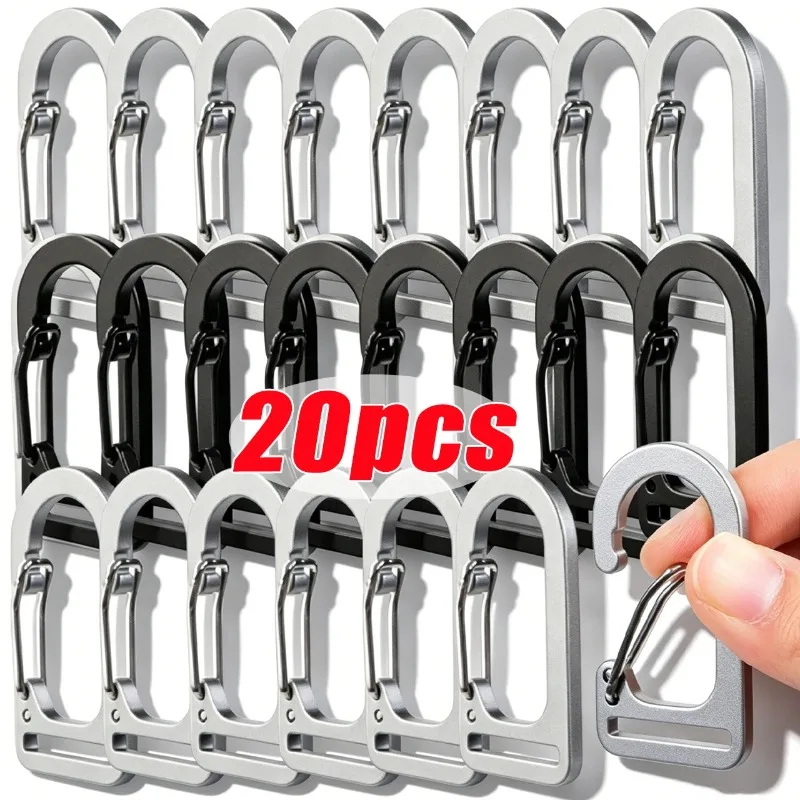 20pcs U-shaped Woven Belt Steel Wire Buckle Aluminum Alloy for DIY Key Rings Climbing Buckle Luggage and Bag Accessory