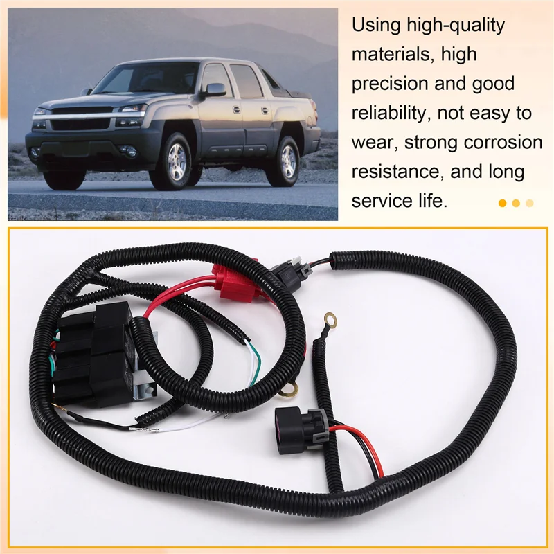 

A82M-Electric ECU Control Dual Fan Upgrade Wiring Connector Harness For GM Pickup Trucks 99-06