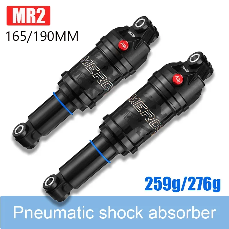 MEROCA MR2 MTB Bicycle Rear Shock Absorber 165/190mm air pressure shock absorber Adjustable shock absorber for mountain bike