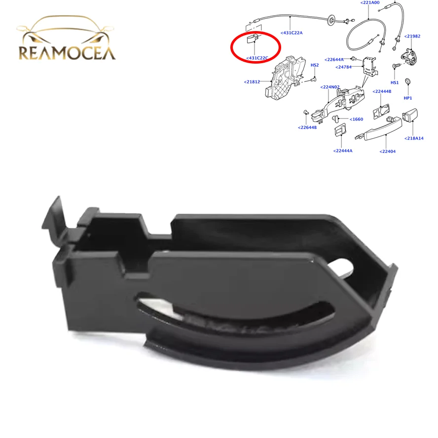 Reamocea 1Pc Door Handle Pull Cord Buckle Clip LR019831 Fit For Land Rover Freelander LR2 2 L359 2007-2015 Car Accessories