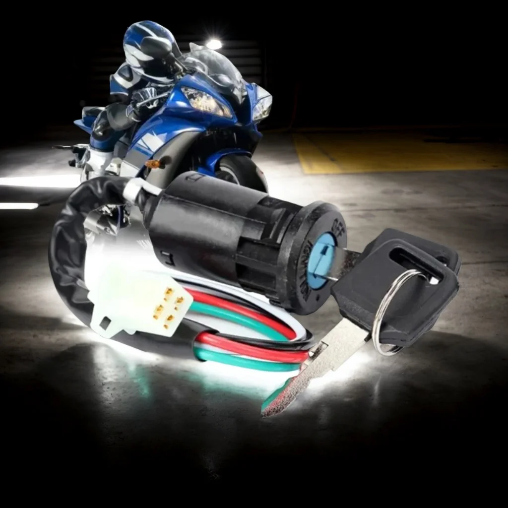 

1PC Universal Motorcycle Ignition Switch - Key with Wire for ATV Moto Start Switch & Door Locks Accessory