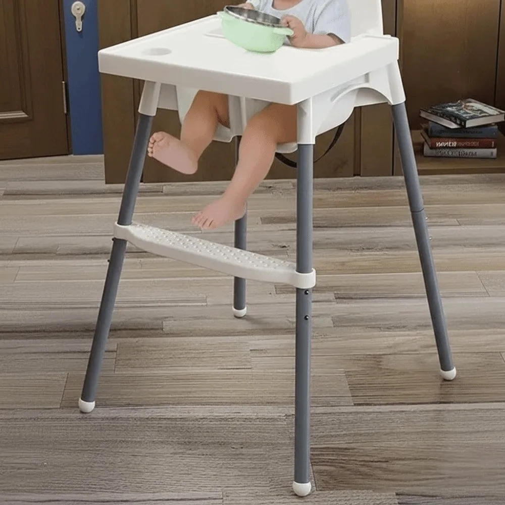 Descanso para os pés confortável para cadeira alta, superfície antiderrapante ajustável, pedal ergonômico universal para cadeiras altas de bebê, acessórios.