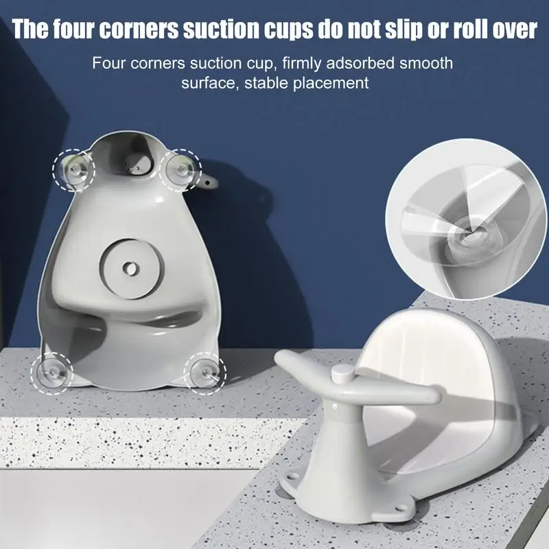 Baby Bath Seat Safe Baby Sit Up Chair With Whale Shape Portable Comfortable Bathing Products For Toddler Kids Home Travel Beach