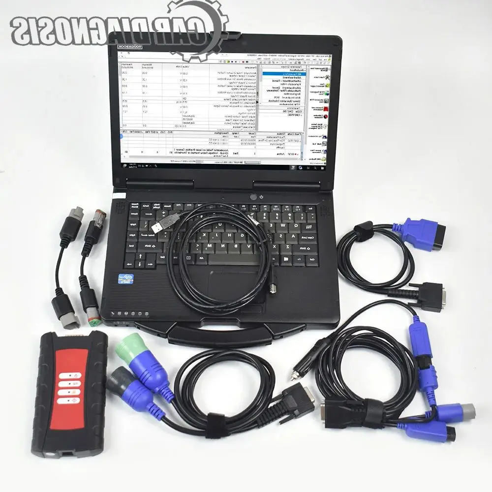 

Fault code engine test for Cums inline7 inline 7 pickup truck insite incal data link adapter+cf53 laptop full set