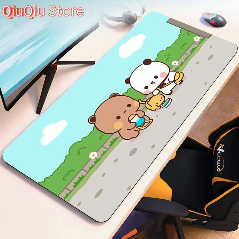 Kawaii большой коврик для мыши в стиле аниме Bubu Dudu Rak для ПК, игровой коврик для мыши