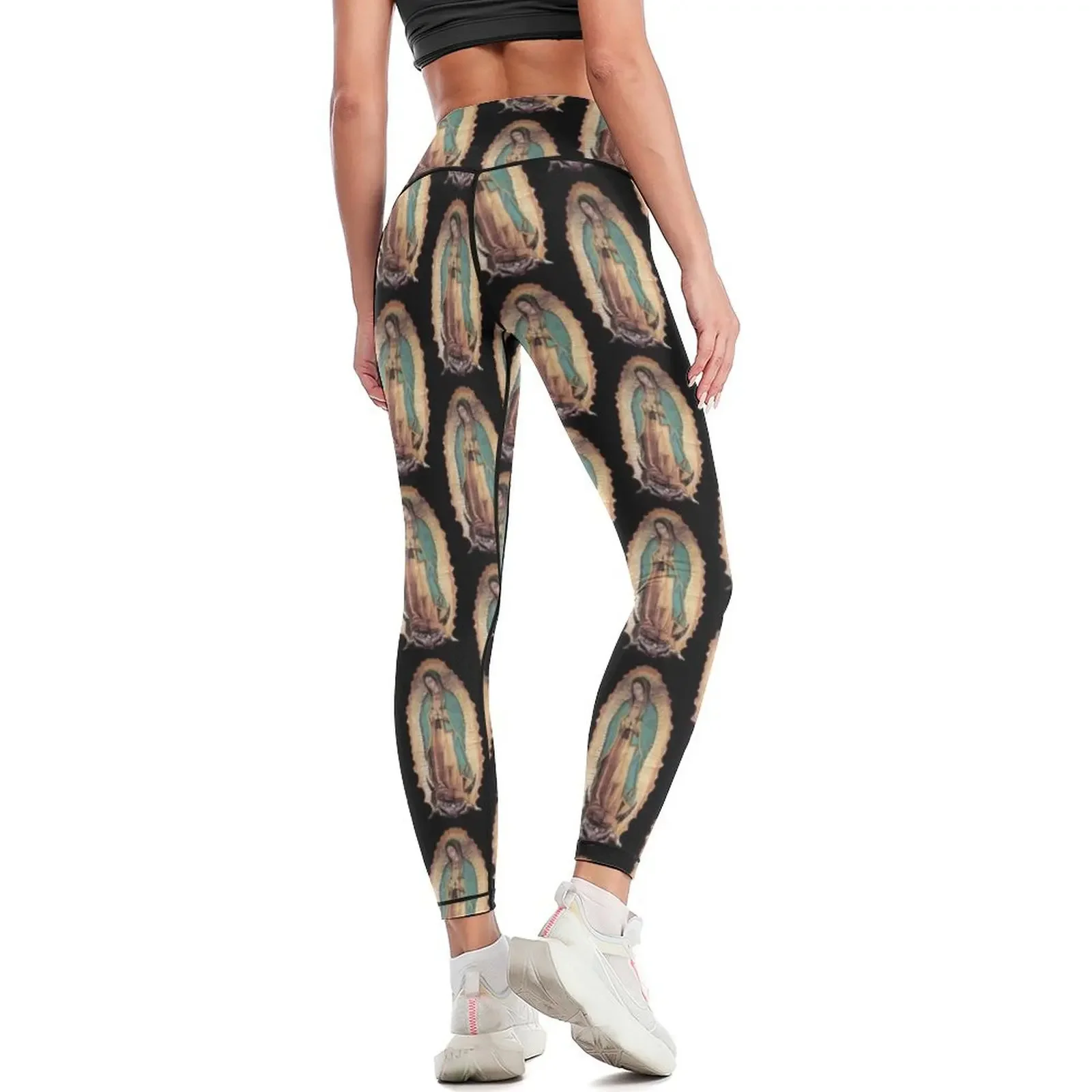 Nossa Senhora de Guadalupe Leggings camisas esportivas ginásio Calças femininas roupas esportivas para academia Leggings femininas