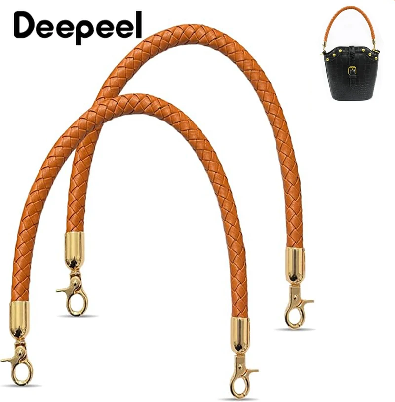 

30/40/60cm Handbag Replacement Handle PU Leather Handles with Metal Hooks DIY Shoulder Bags Strap Accessories