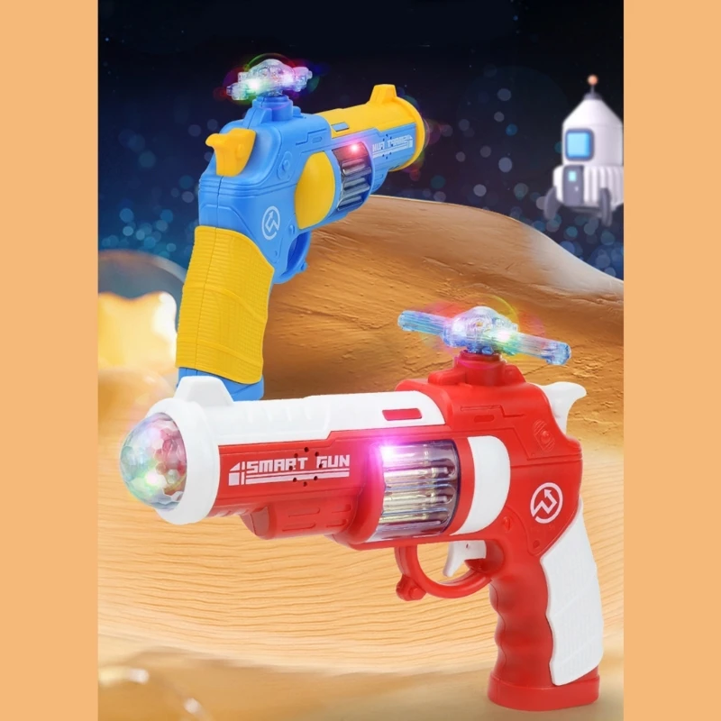 Pistolet électrique lumineux pour enfants F19F, avec fonction vocale, parfait pour les garçons les filles