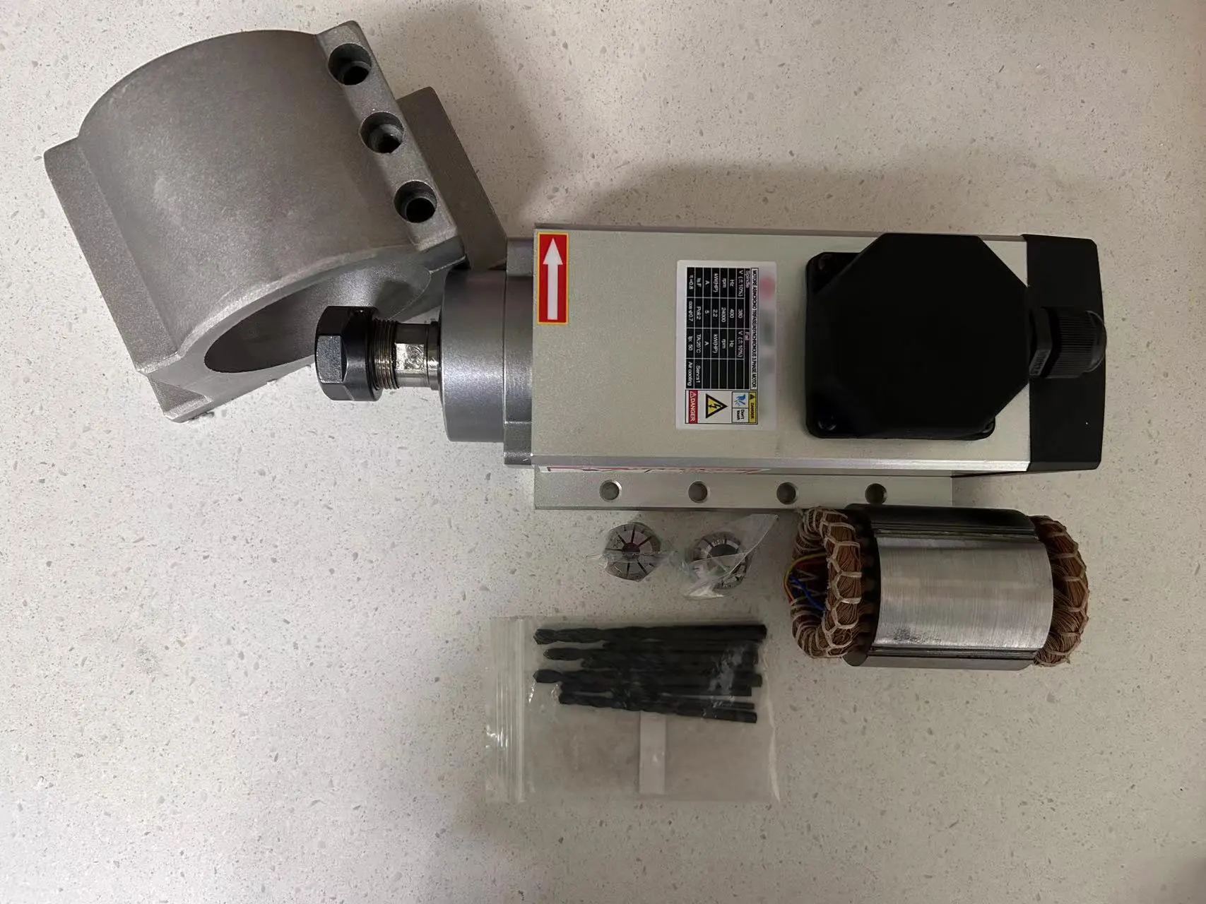 Silnik wrzeciona CNC LY6KW 380V AC do frezarki CNC, chłodzony powietrzem, wrzeciono chłodzone powietrzem