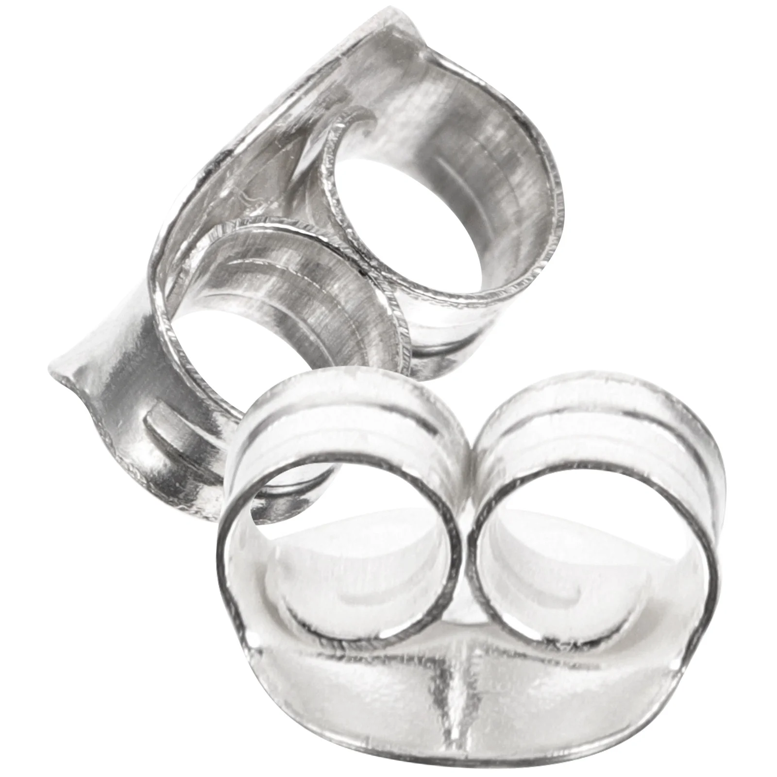 

Earring Backs 6mm Silver Round0.27g DIY Jewelry Making Supplies Clear Rubber Stopper Replacement Parts Protective Earring