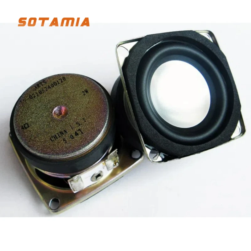 

SOTAMIA 2 шт. 2-дюймовый полнодиапазонный динамик King Kong, 4 Ом, 2 Вт, горшок, нижняя резиновая кромка, умный Bluetooth-аудио звуковой колонный динамик