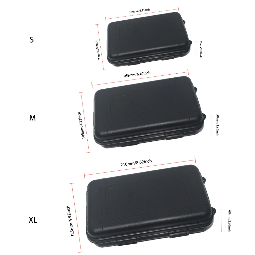 Outdoor Survival Box Container Portable Travel Storage Box Waterproof Shockproof Dustproof for Camping Hiking Boating