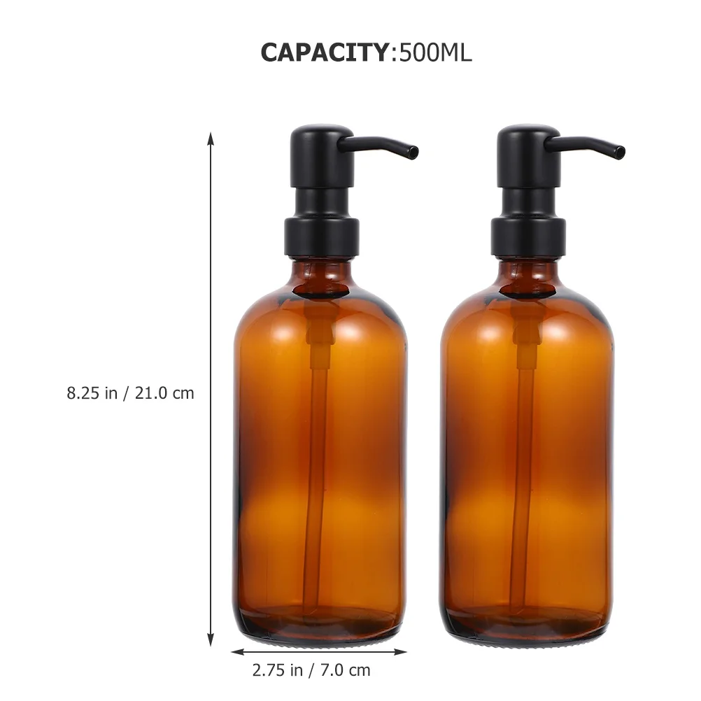 قطعتان من زجاجة شامبو قابلة لإعادة الاستخدام، سطح أملس، تصميم مدمج، مضخة ضغط مانعة للتسرب لزجاجة لوشن الحمام والسفر #1