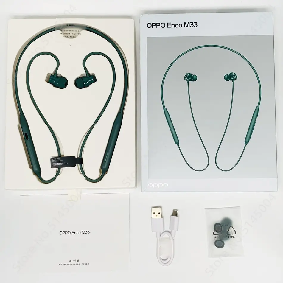 OPPO Enco M33 Wireless Earphone 45dB Active Noise Cancelling Wireless Bluetooth 5.2 Headphone 28 Hours Battery Life IP55