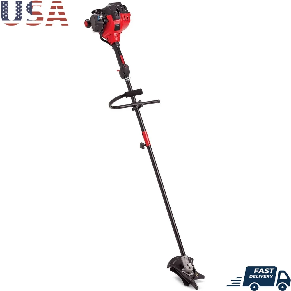 

18 Inch 2 Cycle Brushcutter Trimmer Straight Shaft Engine Attachment Capable 27cc JumpStart Premium Vibration Reduced Tools