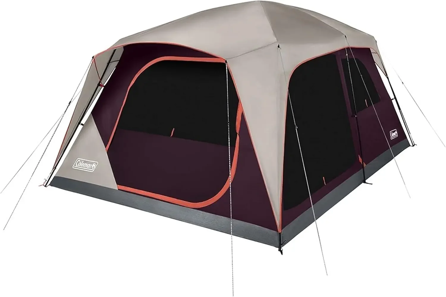 

Coleman Skylodge Camping Tent, 8/10/12 Person Weatherproof Family Tent with Convertible Screen Room, Color-Coded Poles, Room